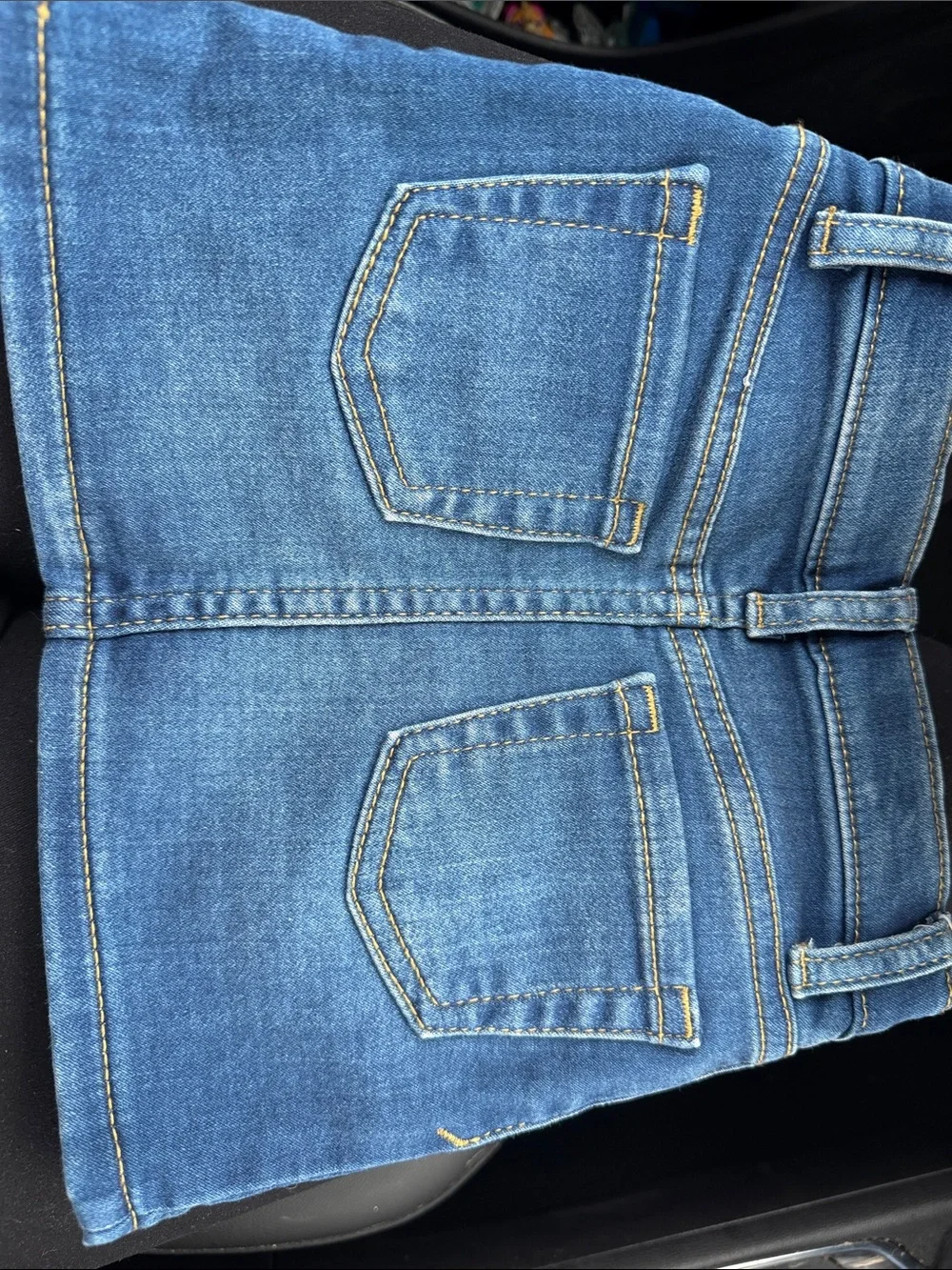 Cat & Jack Blue Denim Button-Front Mini Skirt